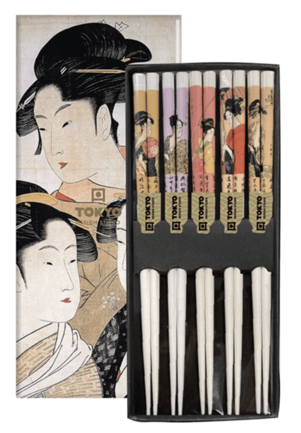 TOKYO DESIGN - SET DE 5 PAIRES DE BAGUETTES GEISHA